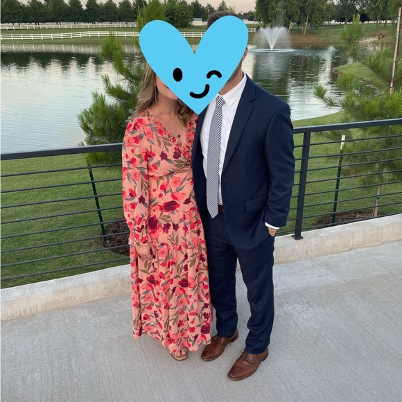 Floral, v-neck, maxi dress - Picture 2 of 3